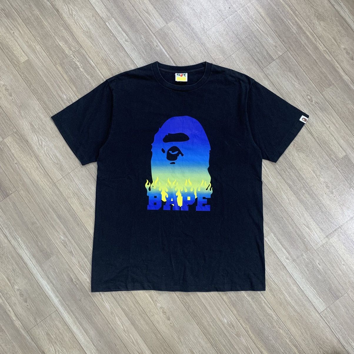 Bape Vintage A Bathing Ape Blue Flame Head Iconic Logo Size US XL / EU 56 / 4 - 1 Thumbnail