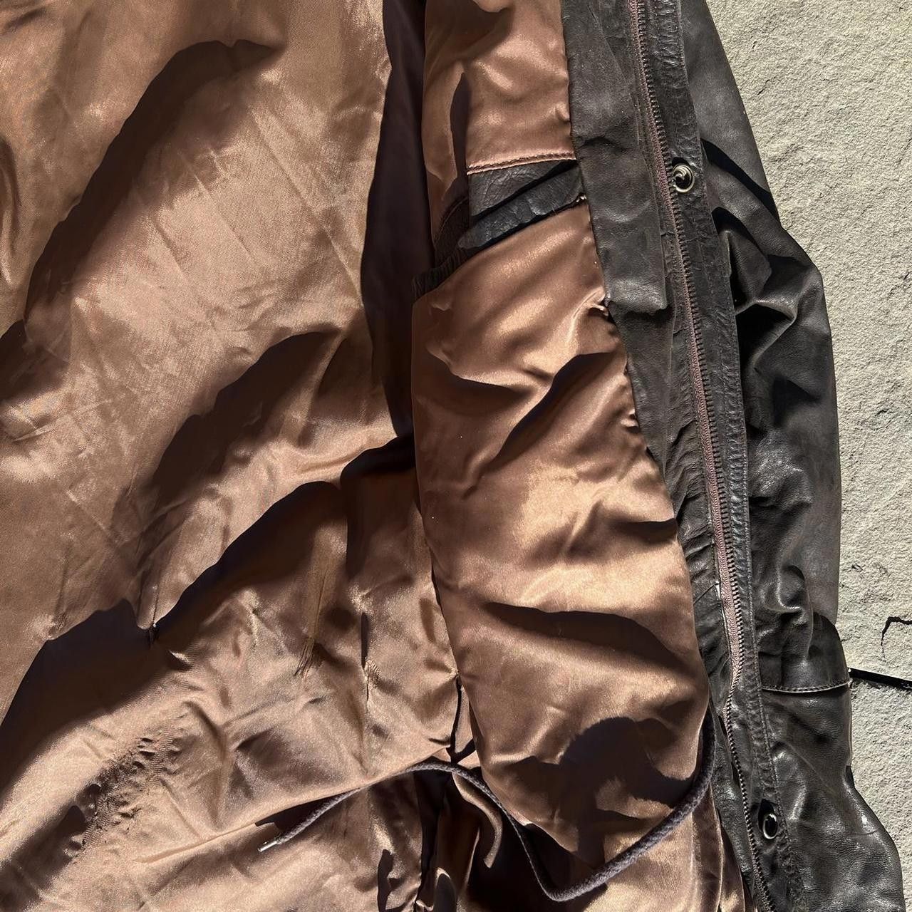 Vintage Vintage 80s Mid-Length Black Leather Jacket Size US L / EU 52-54 / 3 - 6 Thumbnail