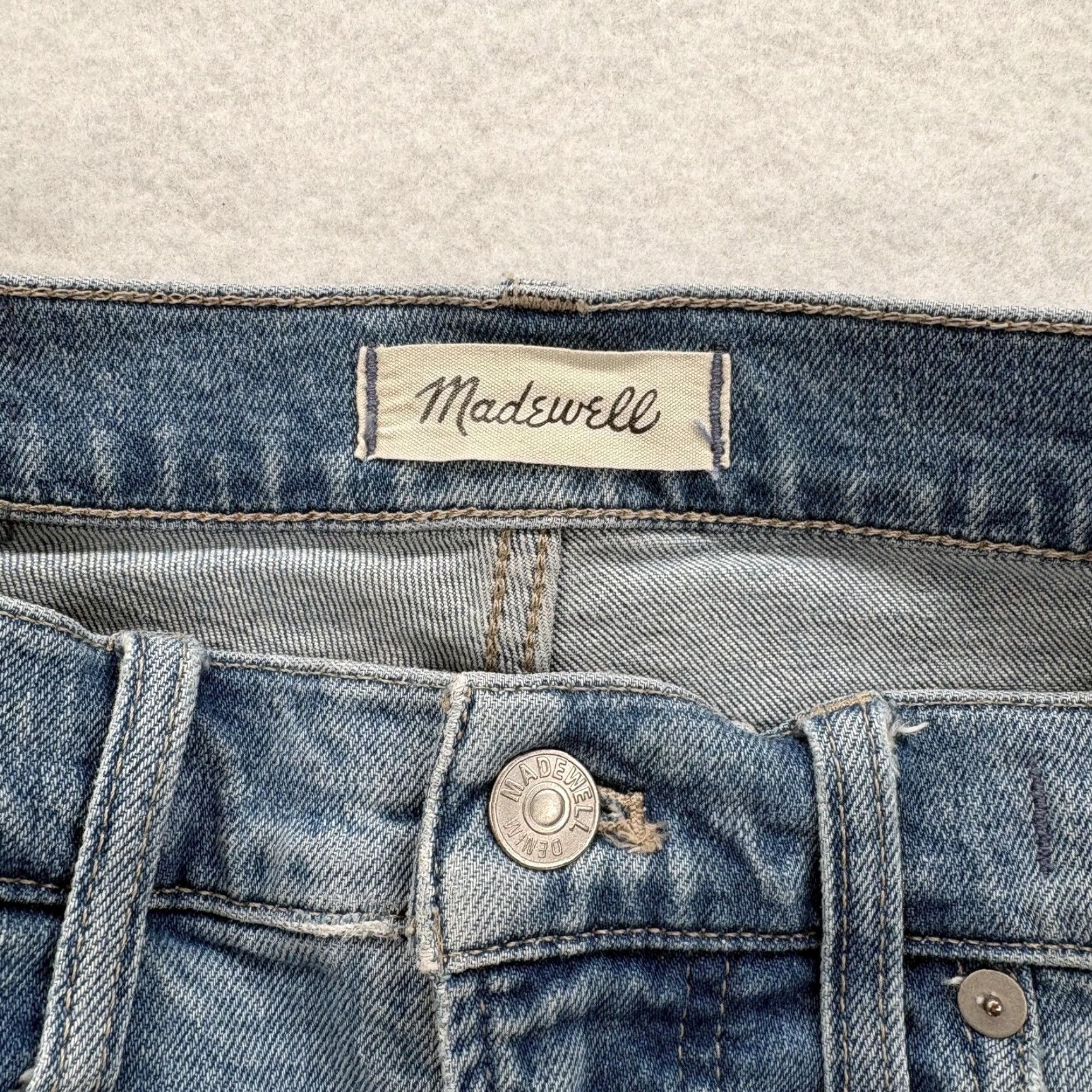 Madewell Madewell Jeans Womens 28 High Rise Cropped Blue Light Wash Denim Slim 5-Pocket Stretch Cotton Spandex Vintage? Size 28" / US 6 / IT 42 - 4 Thumbnail