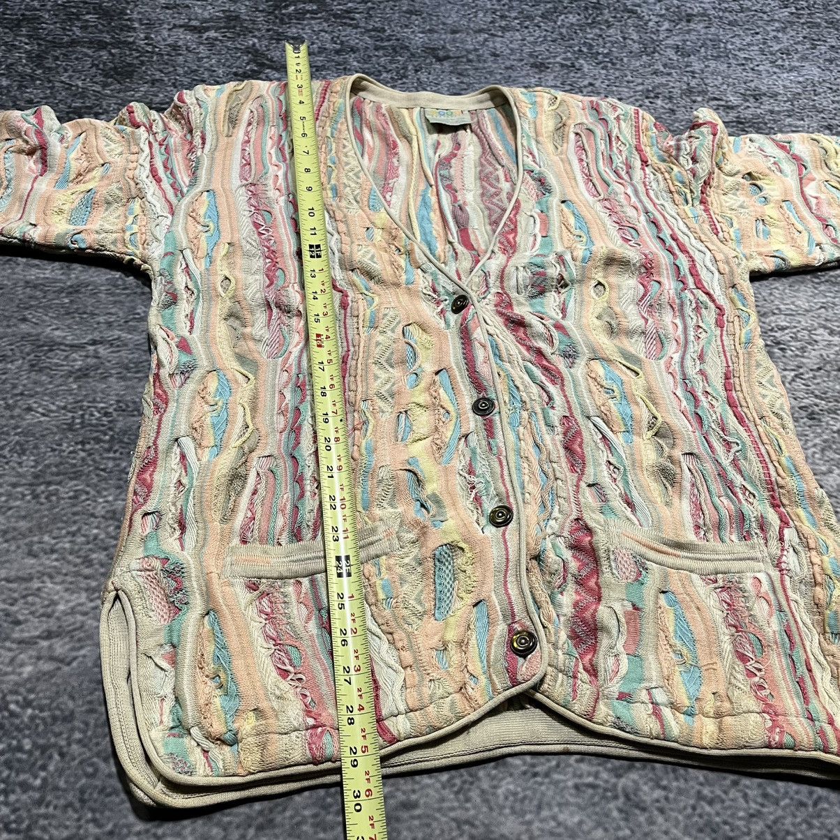 Coogi Vintage 90s Coogi 3D Chunky Knit Hip-Hop Cardigan Sweater Size US L / EU 52-54 / 3 - 9 Thumbnail