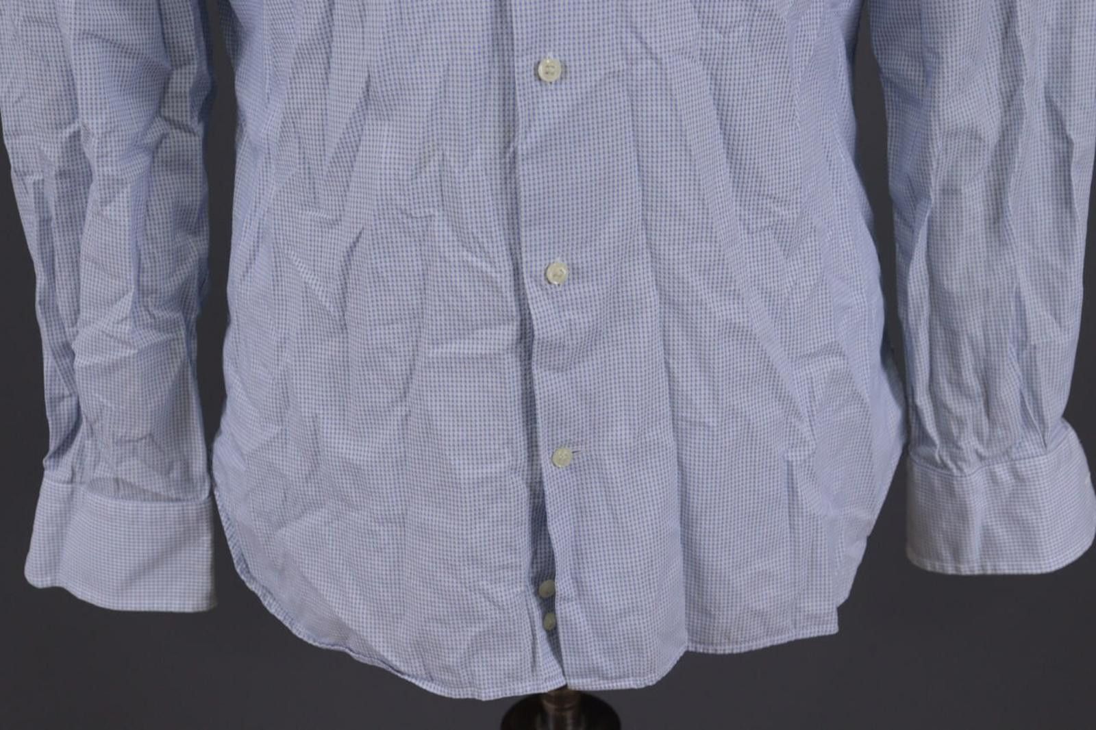 Designer Boggi Milano Tailored Fit Blue Button Down Shirt 41 / 16 Size US M / EU 48-50 / 2 - 2 Thumbnail