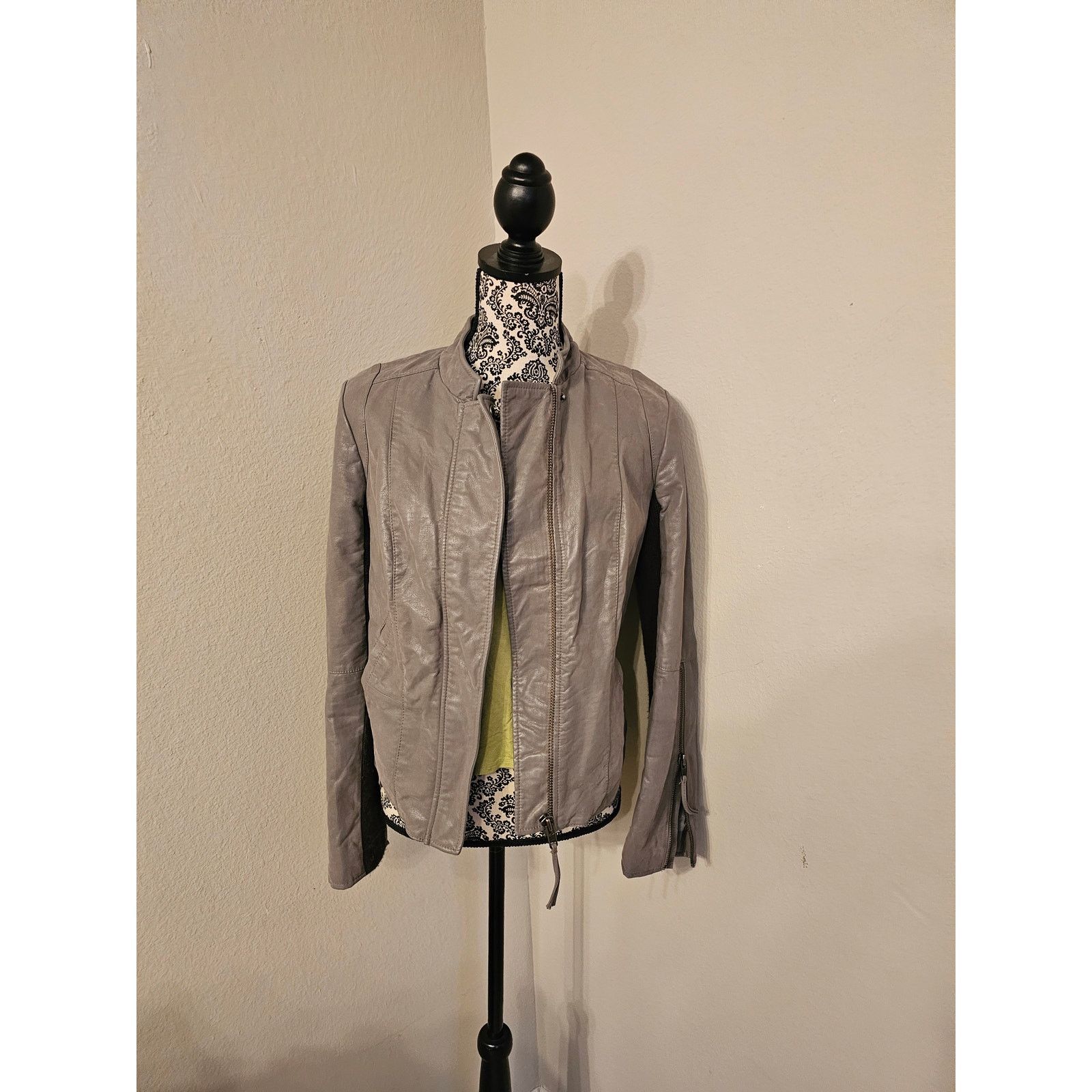 Free People Free People Grey Suede Moto Jacket Size 8 Size M / US 6-8 / IT 42-44 - 5 Thumbnail