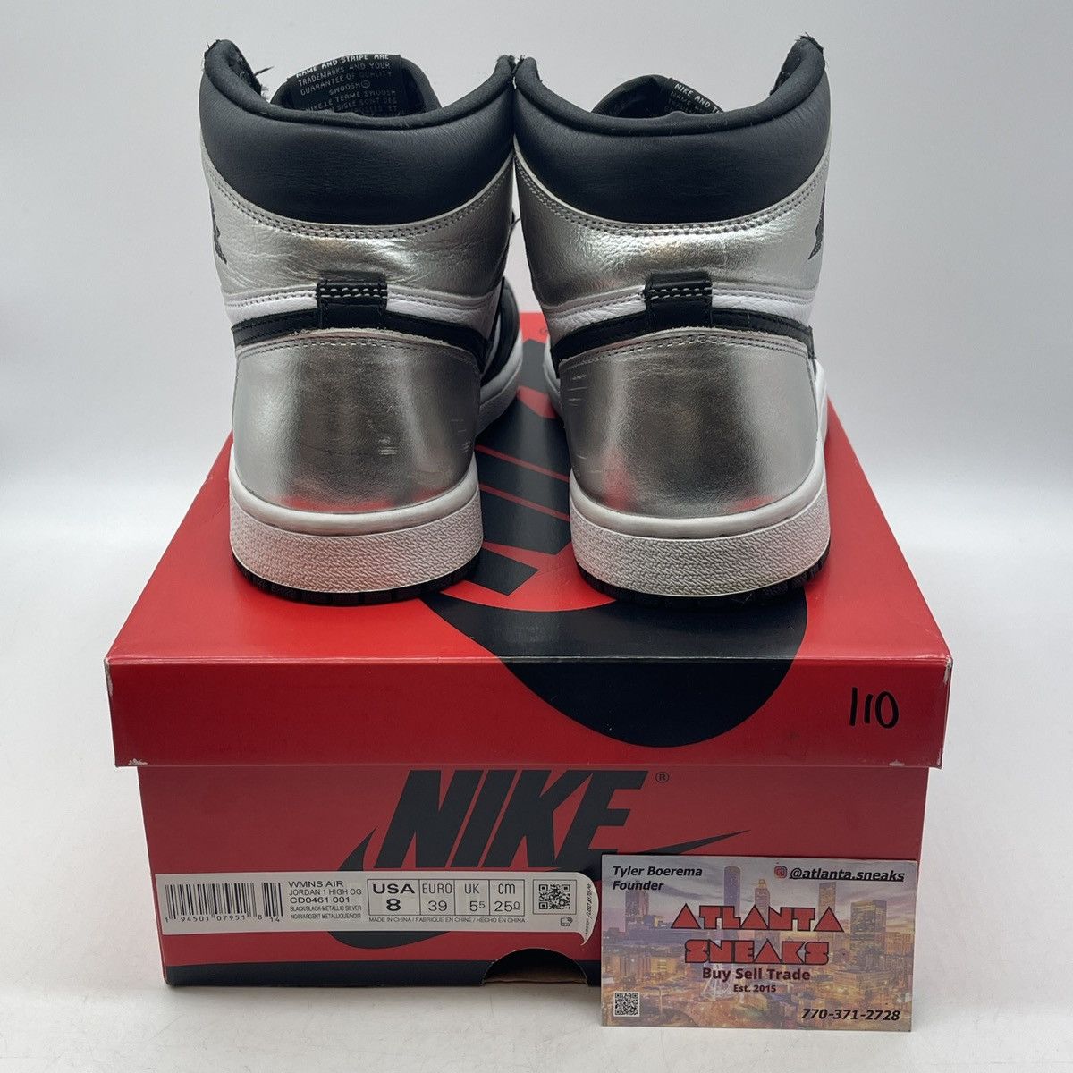 Jordan Brand Air Jordan 1 high silver toe Size US 8 / EU 41 - 3 Thumbnail
