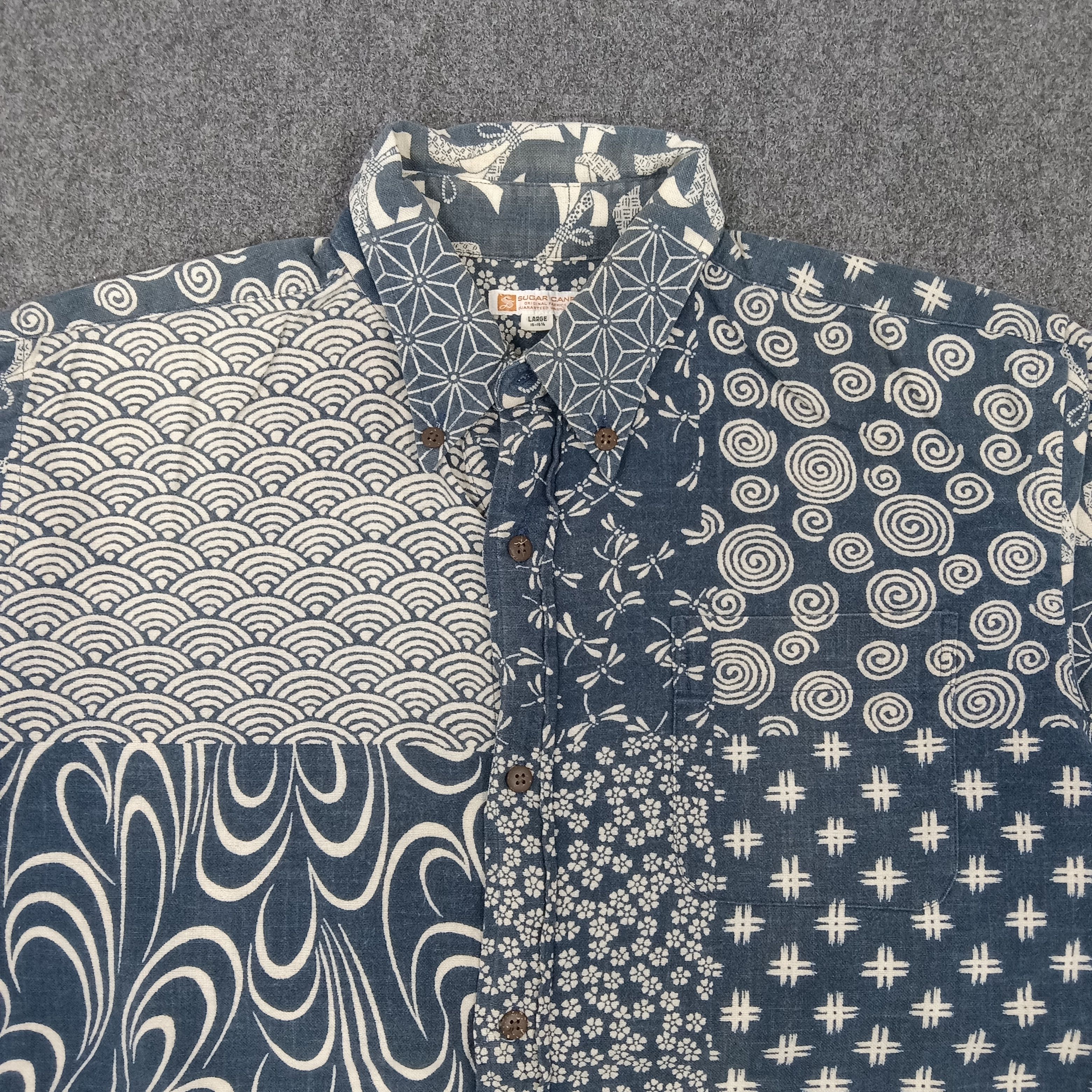 Japanese Brand × Sugar Cane × Vintage Sugar Cane Japanese Brand Rare Design Shirt Button Up Size US L / EU 52-54 / 3 - 2 Thumbnail