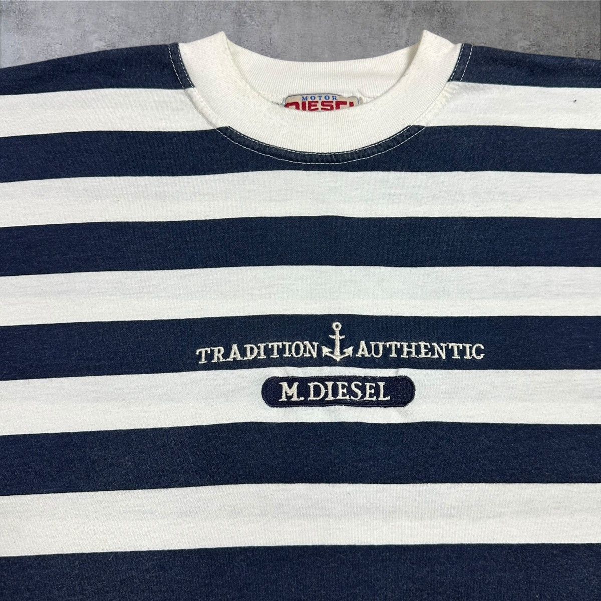 Vintage Vintage 90s Striped T shirt Tradition Authentic M. DIESEL Size US XL / EU 56 / 4 - 5 Thumbnail