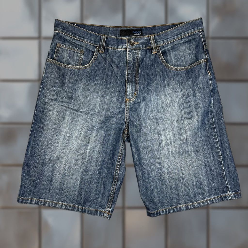 Anchor Blue VINTAGE Anchor Blue Baggy Shorts Men's 38 Waist Denim Wide Leg 5-Pocket Chino Relaxed Blue 90s Hip Hop Mens Size US 38 / EU 54 - 1 Thumbnail