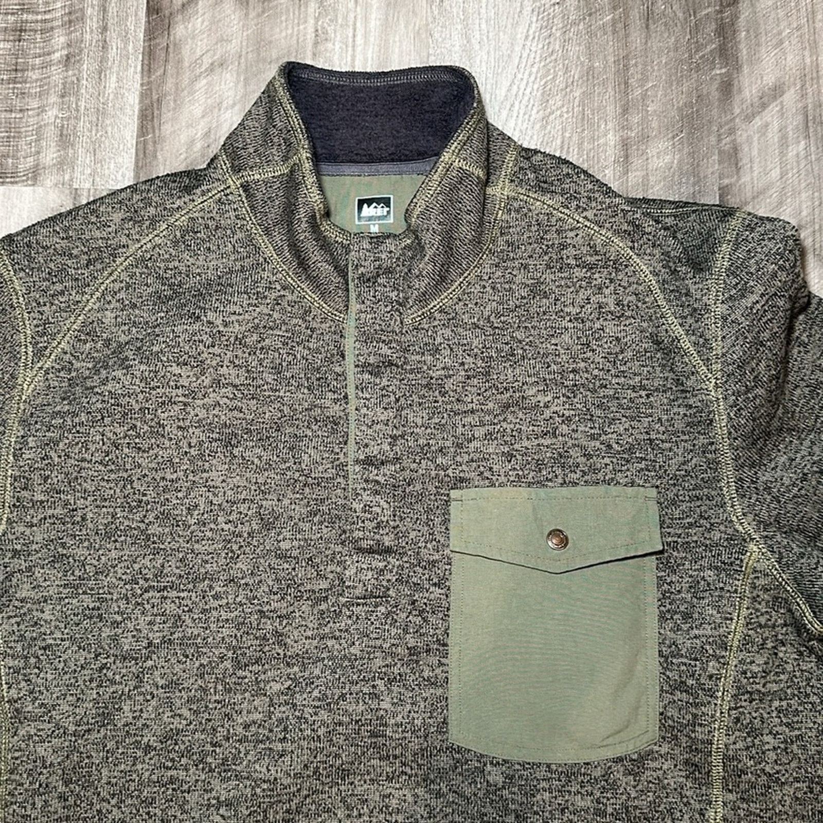 Rei REI Quarter Button Long Sleeve Fleece Pullover - Medium Size US M / EU 48-50 / 2 - 6 Thumbnail