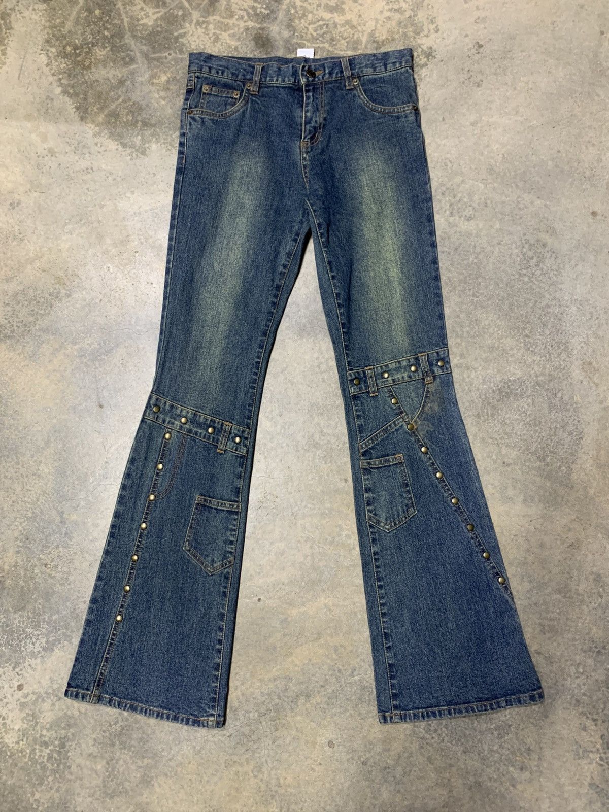 If Six Was Nine Flare studd jean JKG JEAN Size US 28 / EU 44 - 1 Thumbnail