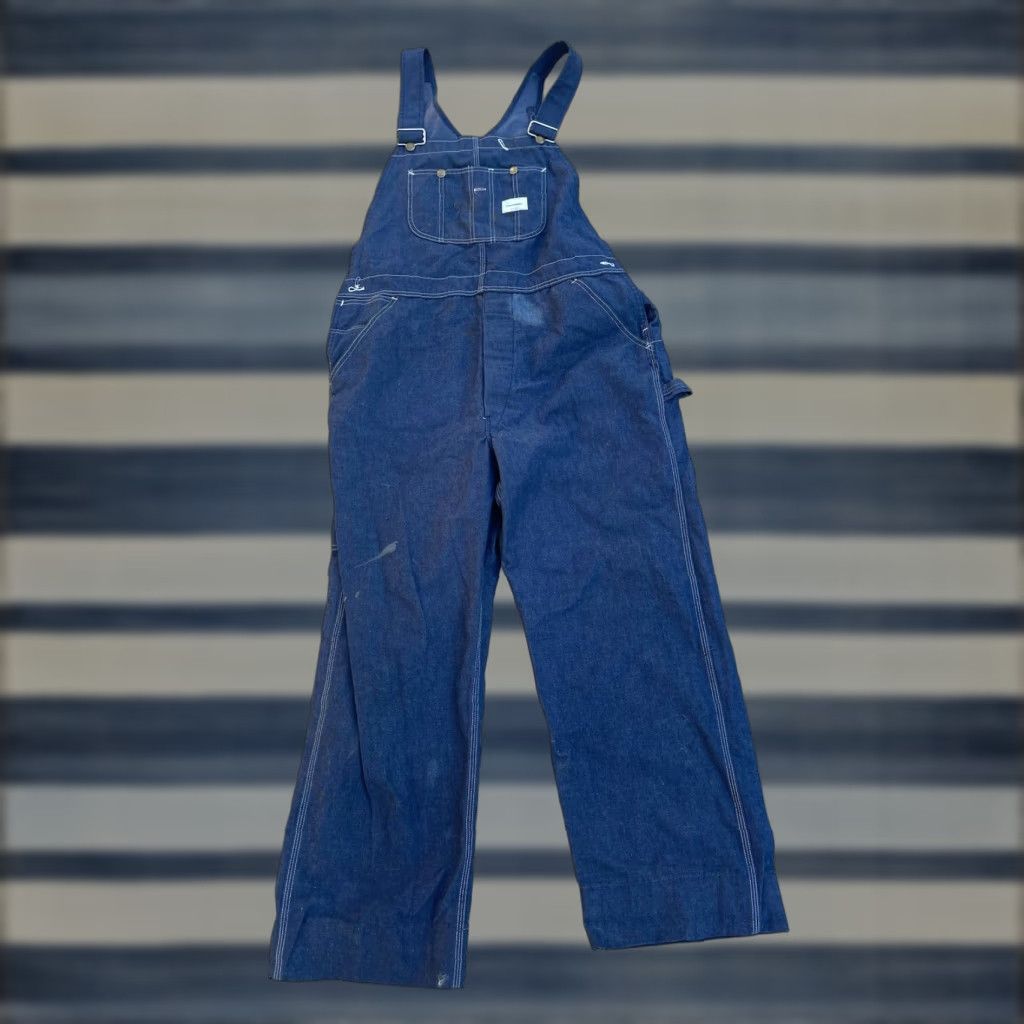 Sears VINTAGE Sears Denim Overalls Mens 40 Regular Blue 60s 70s USA USA Size US 40 / EU 56 - 1 Thumbnail