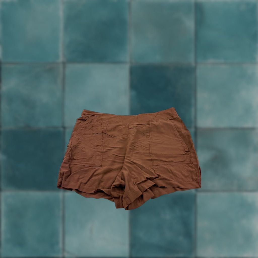 Wildfox Wildfox Shorts XL Brown Rayon Elastic Waist Lounge Casual Summer Womens Size 40" / US 18 - 1 Thumbnail