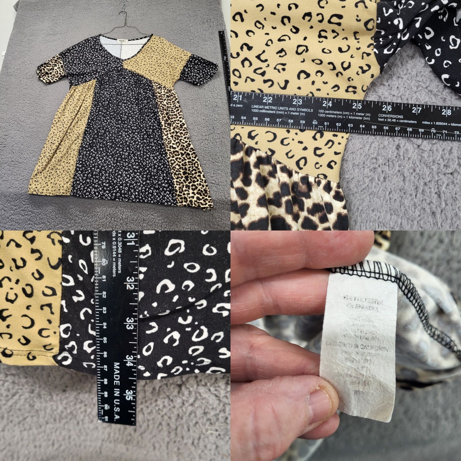Vintage Haptics Dress Women's Size 1X Short Sleeved Tunic Animal Print Oversized Blouse Size XL / US 12-14 / IT 48-50 - 8 Thumbnail
