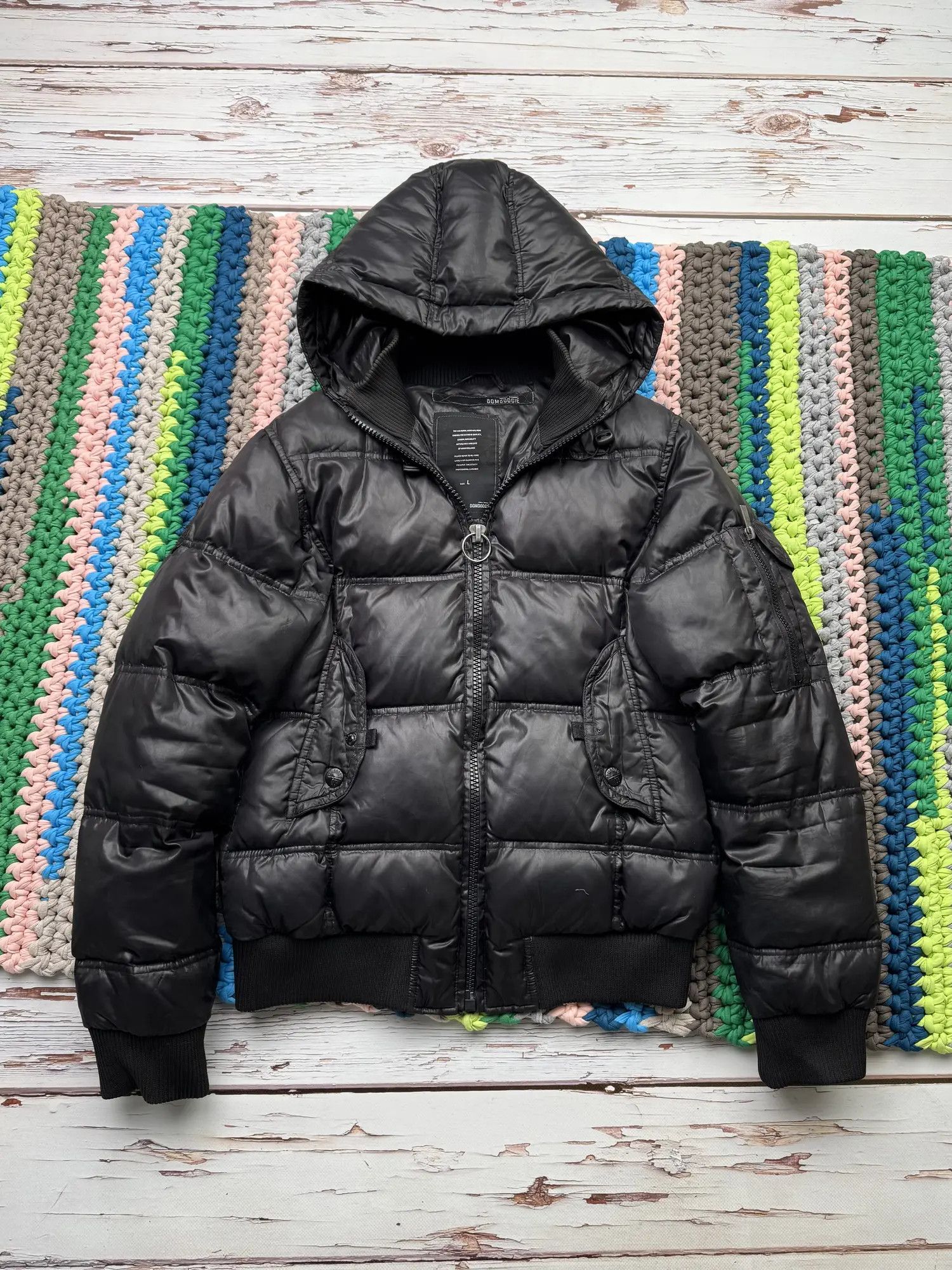 Vintage Cropped Down Puffer Jacket (D15)(D10)