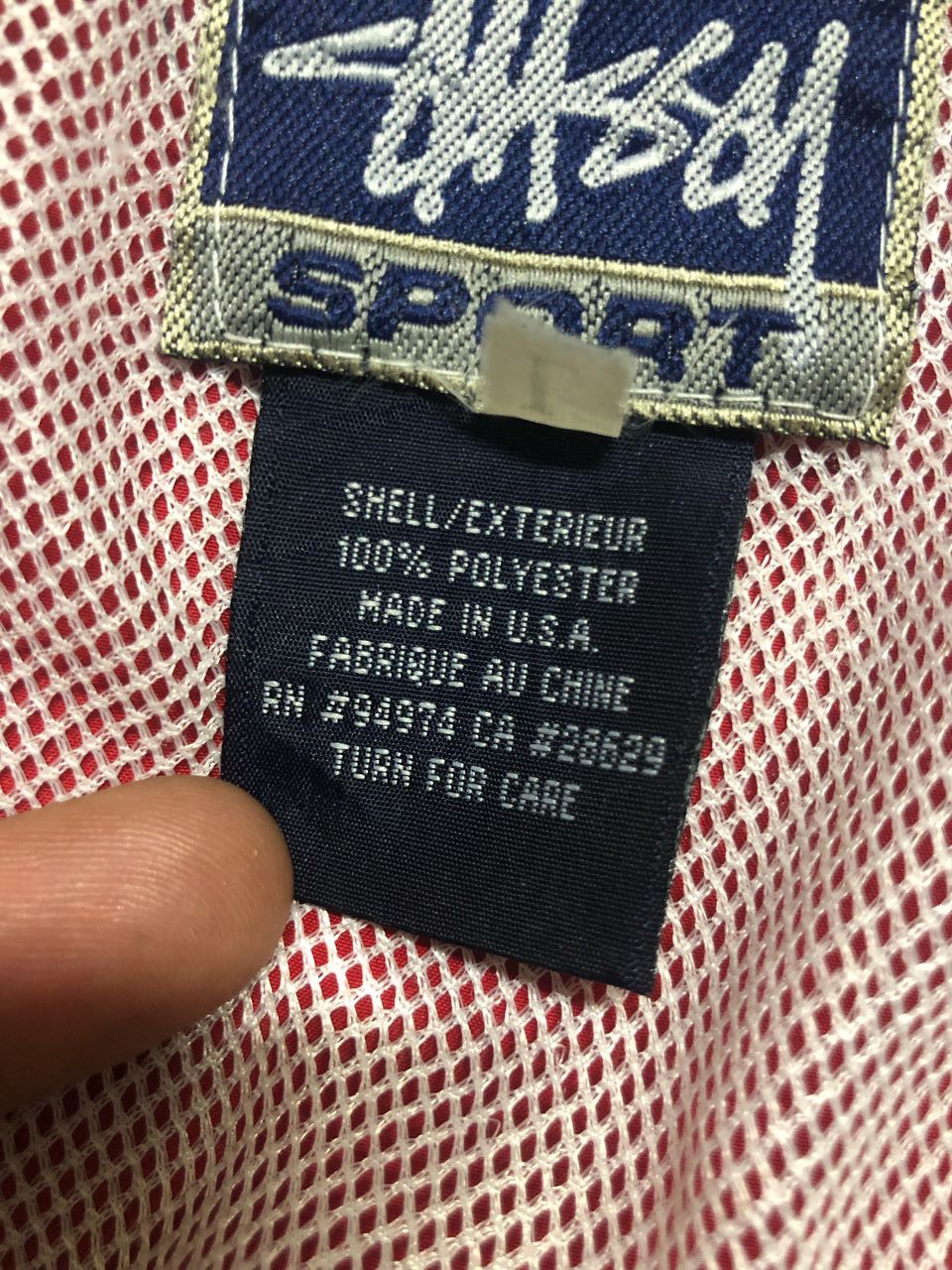Stussy VINTAGE STUSSY SPORT RED WINDBREAKER LIGHT JACKET Size US L / EU 52-54 / 3 - 11 Thumbnail