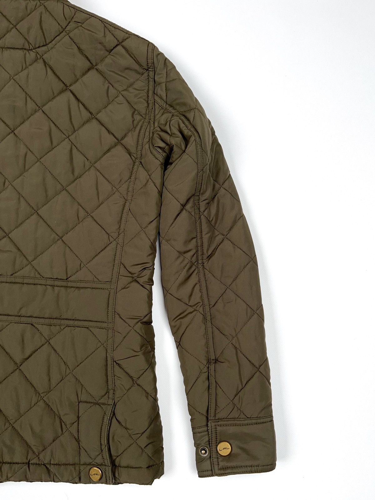 Lauren Ralph Lauren Ralph Lauren Quilted Khaki Olive Jacket Green Corduroy Neck Size XS / US 0-2 / IT 36-38 - 17 Thumbnail