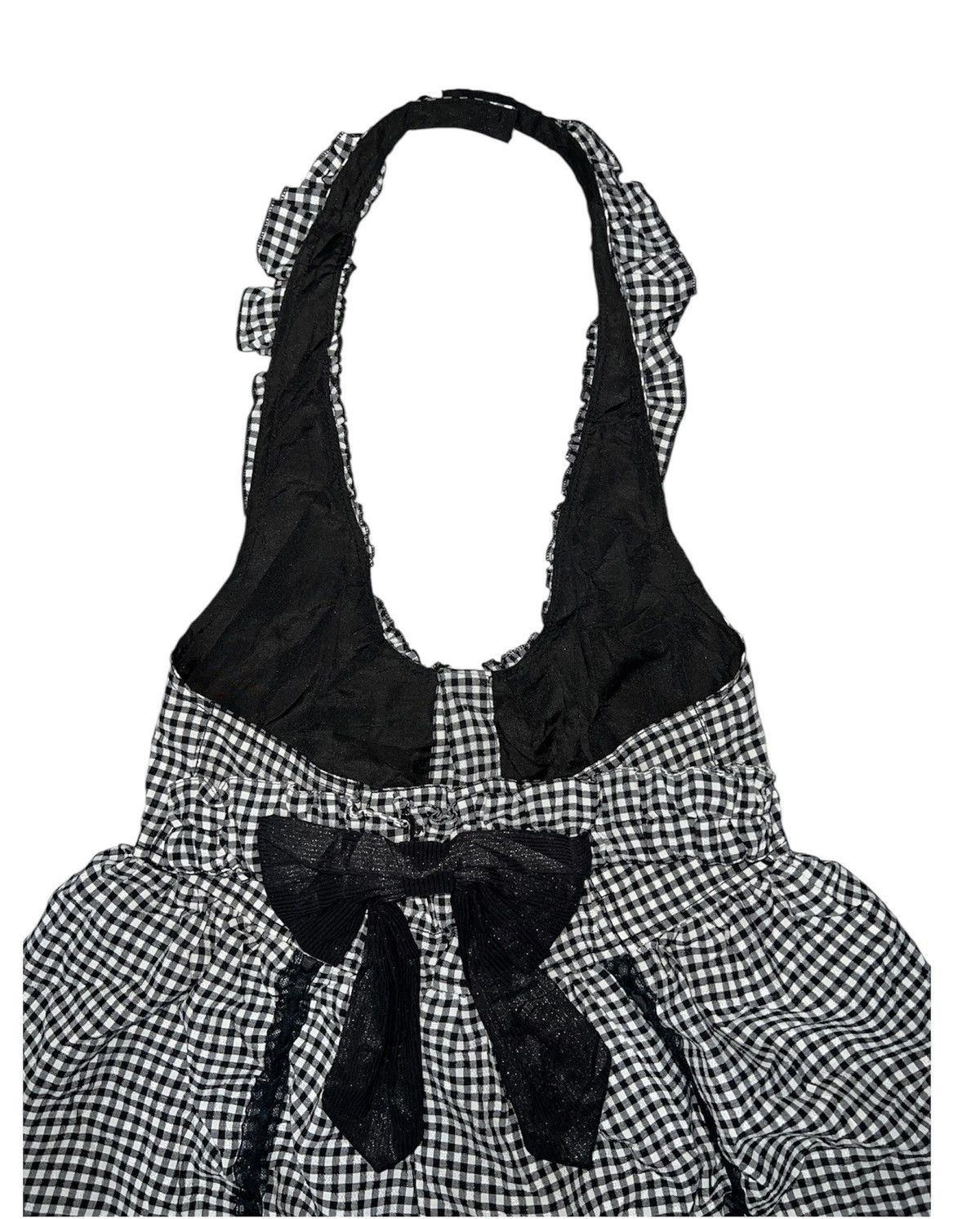 Japanese Brand ALGONQUINS Checkered halter jumper mini dress ➕ Size ONE SIZE - 6 Thumbnail