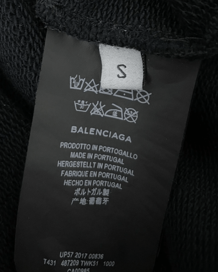 Balenciaga Sinners embroidered hooded cotton sweatshirt Black Oversized Size US S / EU 44-46 / 1 - 7 Thumbnail