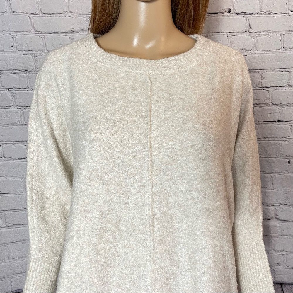 Lou & Grey New Lou & Grey Dolman Sleeve Poncho Textured Knit Beige Swe Size S / US 4 / IT 40 - 2 Thumbnail