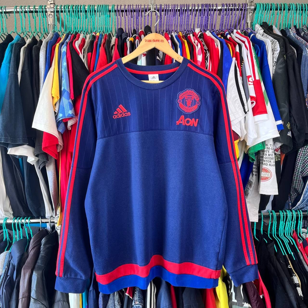Adidas Manchester United Football Soccer Suit Sweatshirt/Pants Size US L / EU 52-54 / 3 - 2 Thumbnail