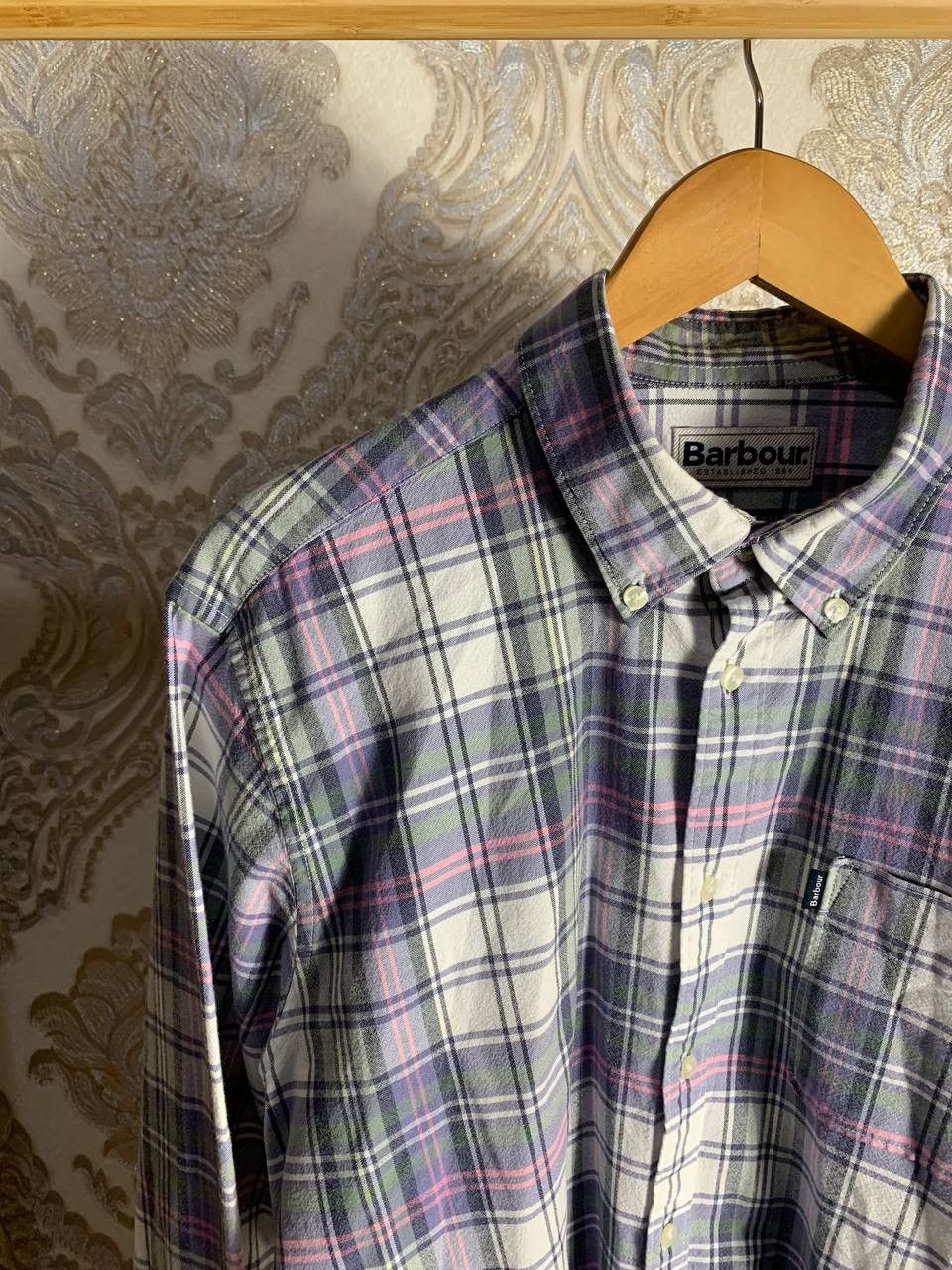 Barbour × Vintage VERY RARE BARBOUR FLANNEL SHIRT OXFORD CHECK ENGLAND STYLE Size US L / EU 52-54 / 3 - 2 Thumbnail