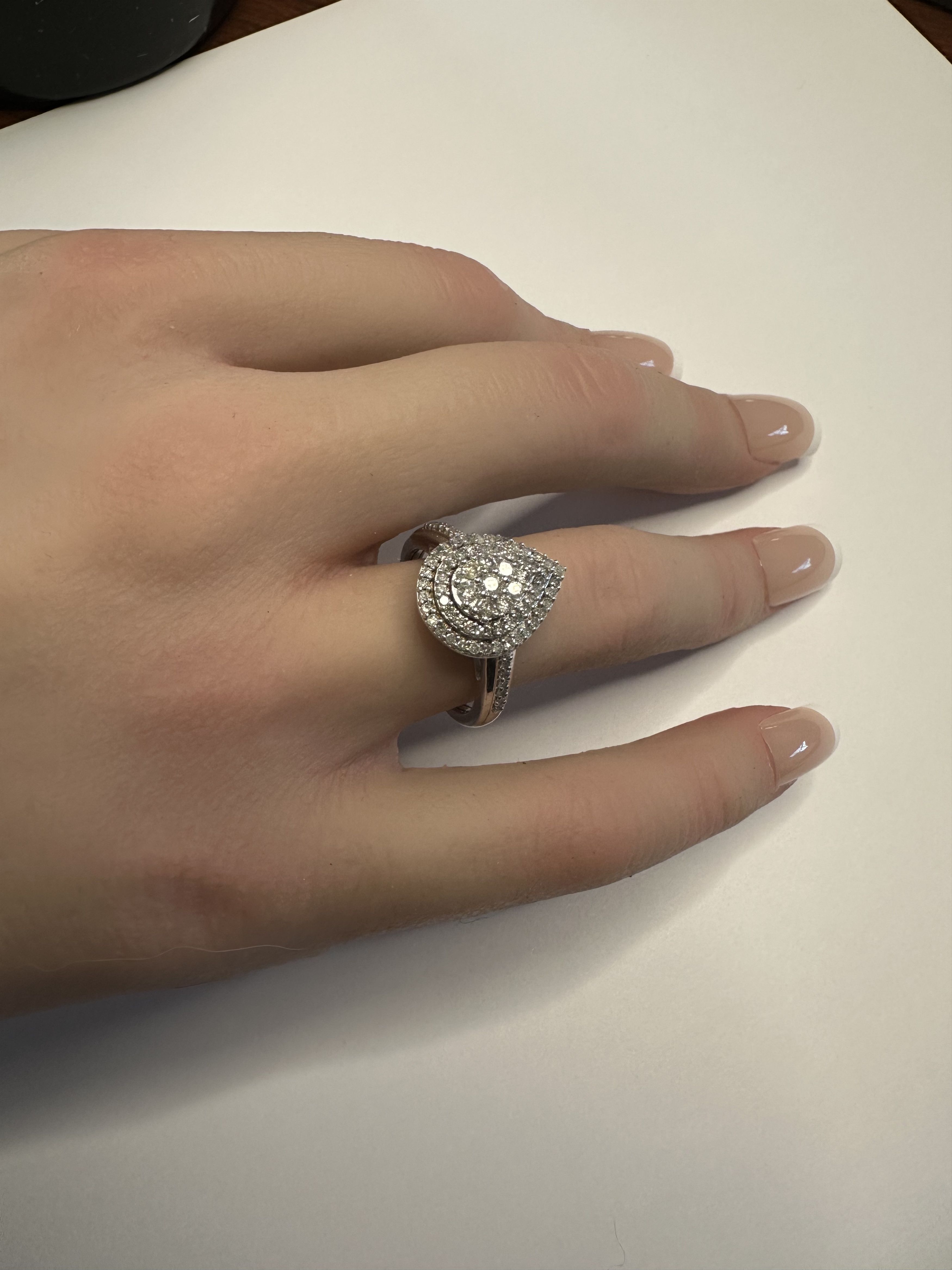 Other Elegant 1/2 Carat Pear Cut Natural Diamond Ring Size ONE SIZE - 20 Thumbnail