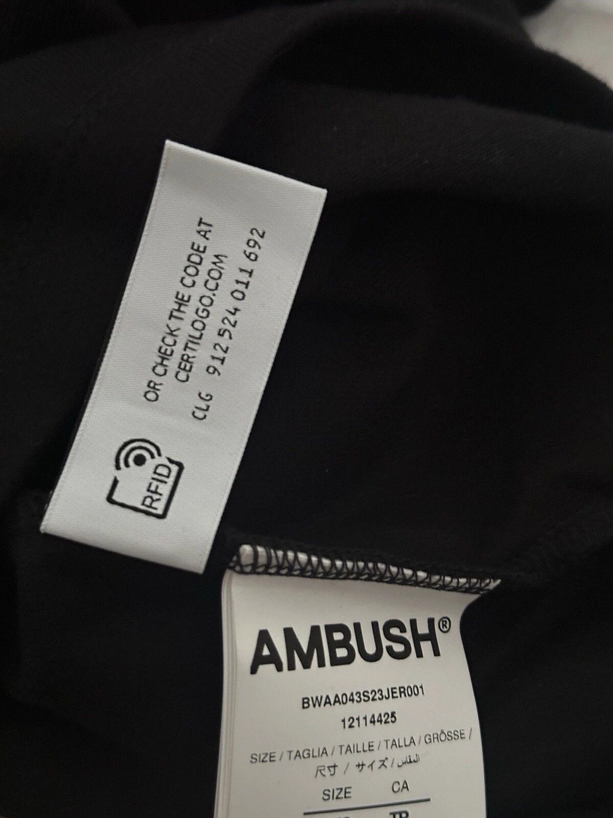 Ambush Design AMBUSH Womens Cotton Tee T-shirt Top Black Logo Size XS / US 0-2 / IT 36-38 - 13 Thumbnail