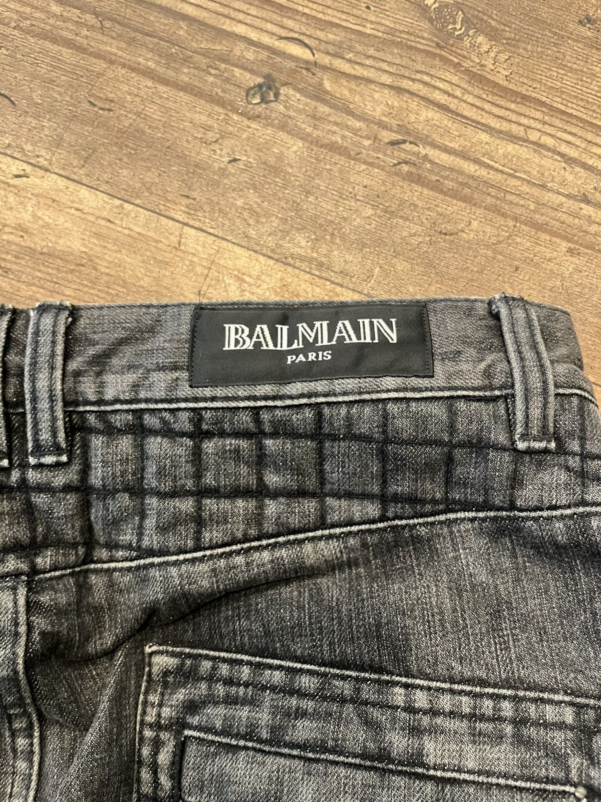 Balmain Decarnin quilted heavy biker jeans Size US 30 / EU 46 - 6 Thumbnail