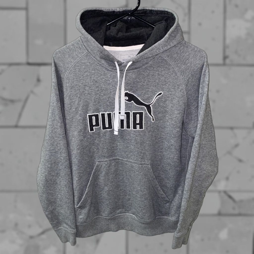 Puma PUMA Womens Hoodie Pullover Drawstring Hooded Gray S Regular Activewear Women Size S Size S / US 4 / IT 40 - 1 Thumbnail