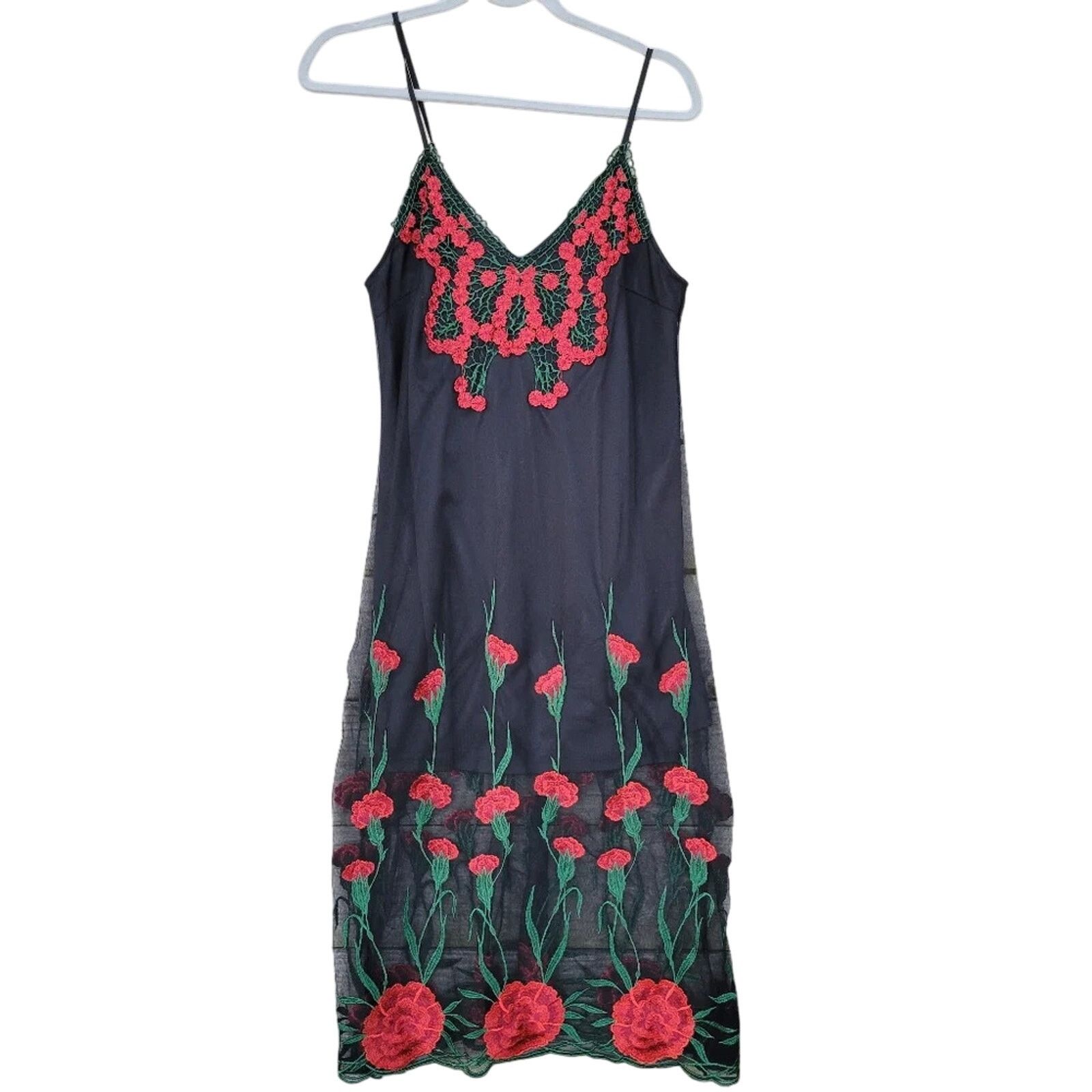 Forever 21 New Forever 21 Womens Small Sheer Layer Midi Dress Size S / US 4 / IT 40 - 1 Thumbnail