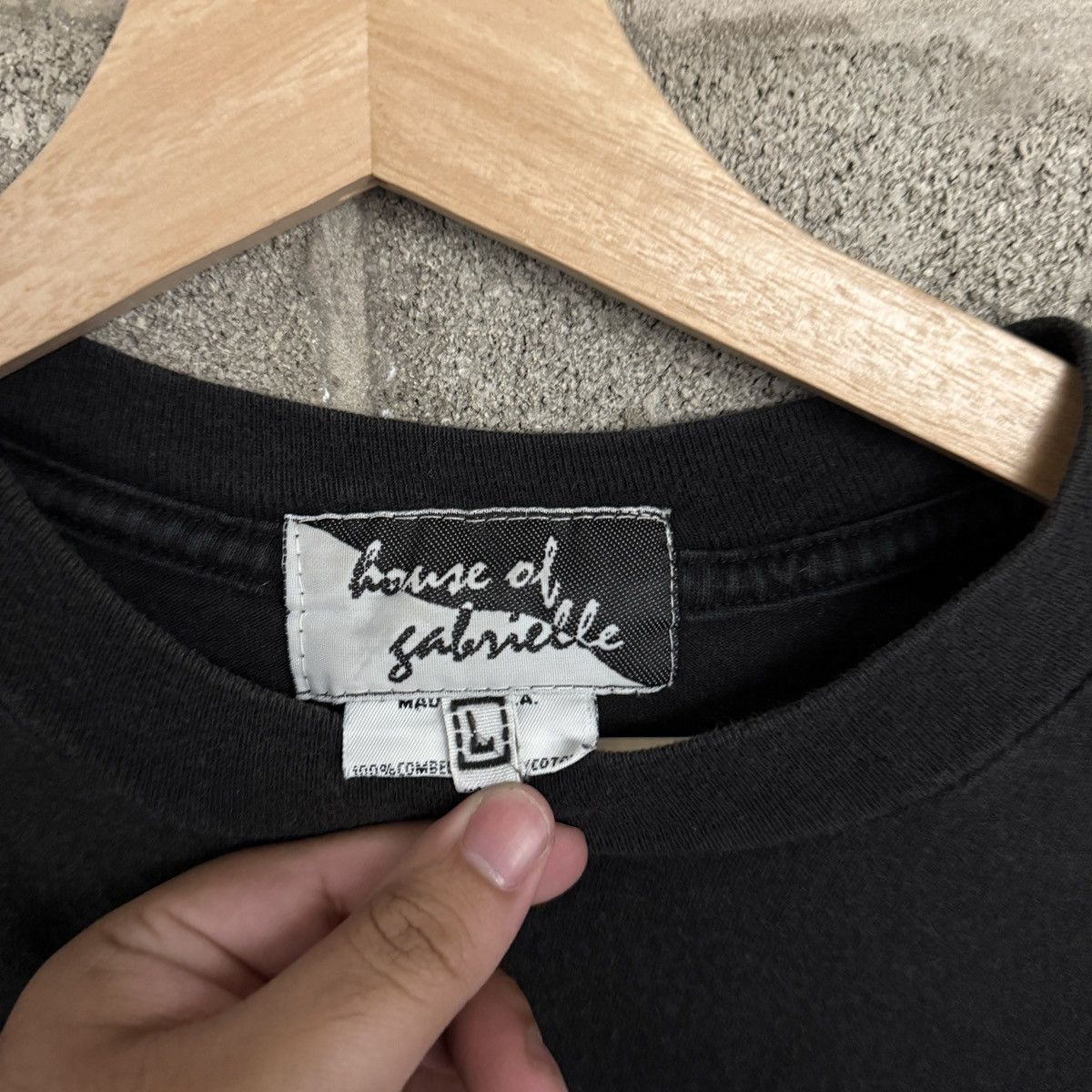 Other Vintage House Of Gabrielle Black Money Pocket Tee Mens Large Size US L / EU 52-54 / 3 - 4 Thumbnail