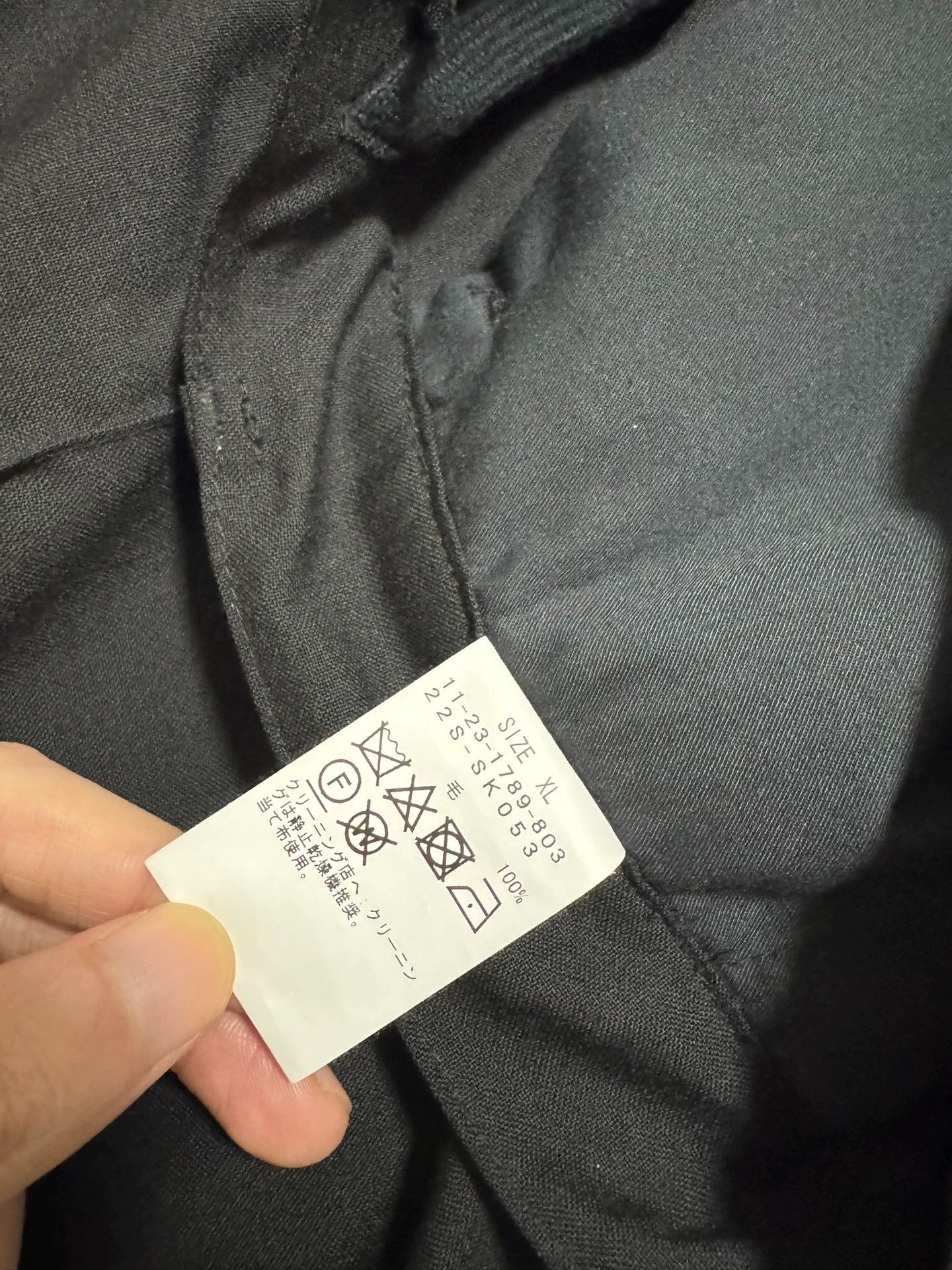 Beams Japan beams ssz 22ss wool hidden-pocket work pants black XL Size US 36 / EU 52 - 3 Thumbnail