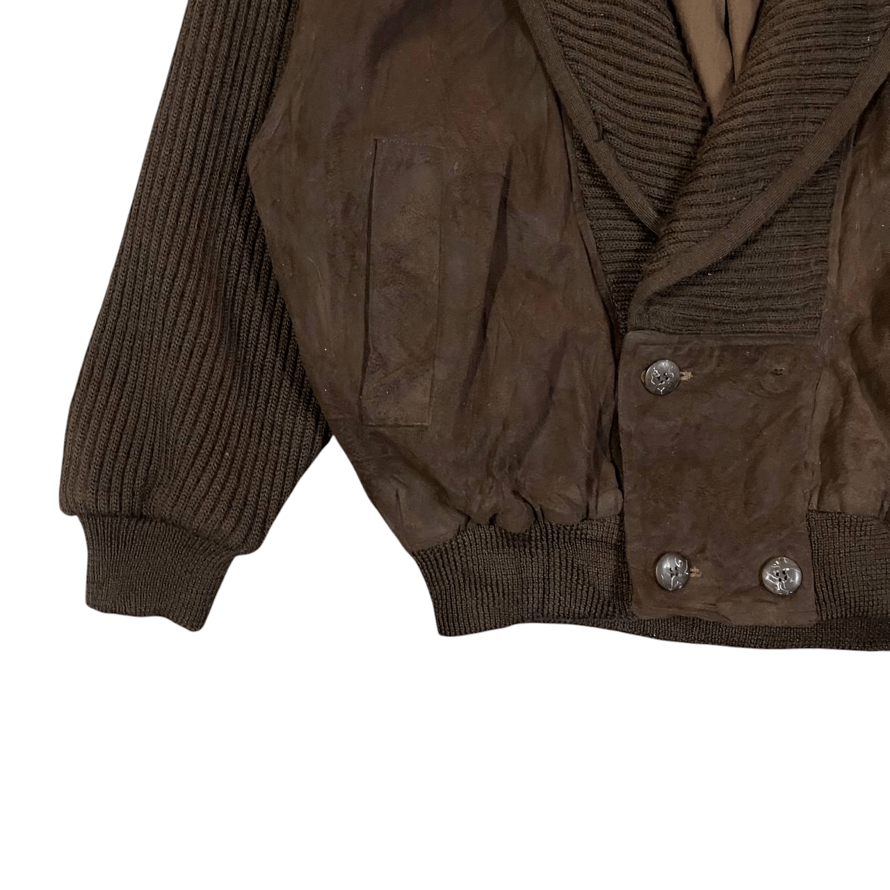 Issey Miyake Vintage Giovanni Uomo Wool Knit Bomber Jacket Issey Style Size US M / EU 48-50 / 2 - 3 Thumbnail