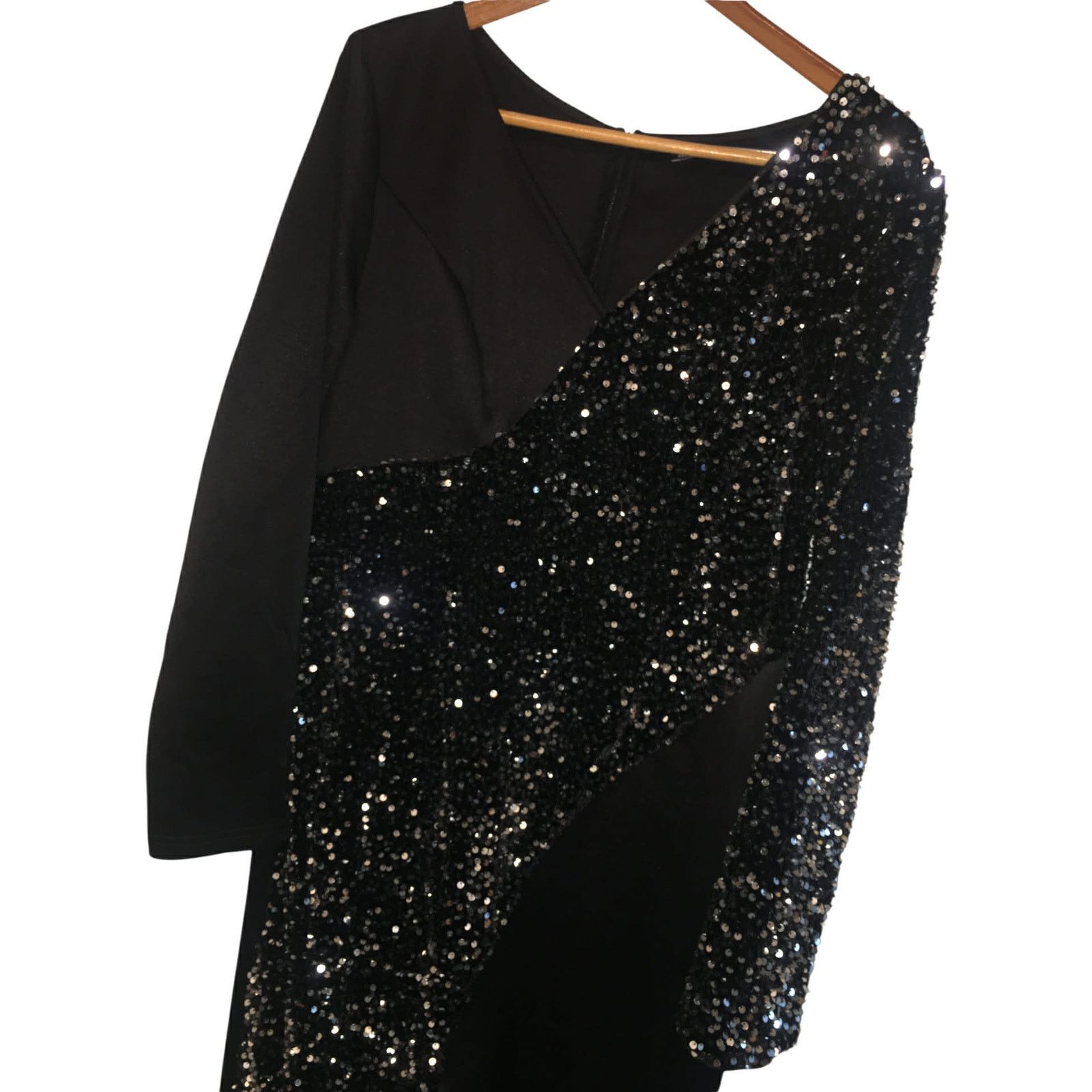 Other Formal Gown Dress Black long Sleeved Sequin Bead Jeweled 3XL Size 3XL / US 20-22 - 5 Thumbnail