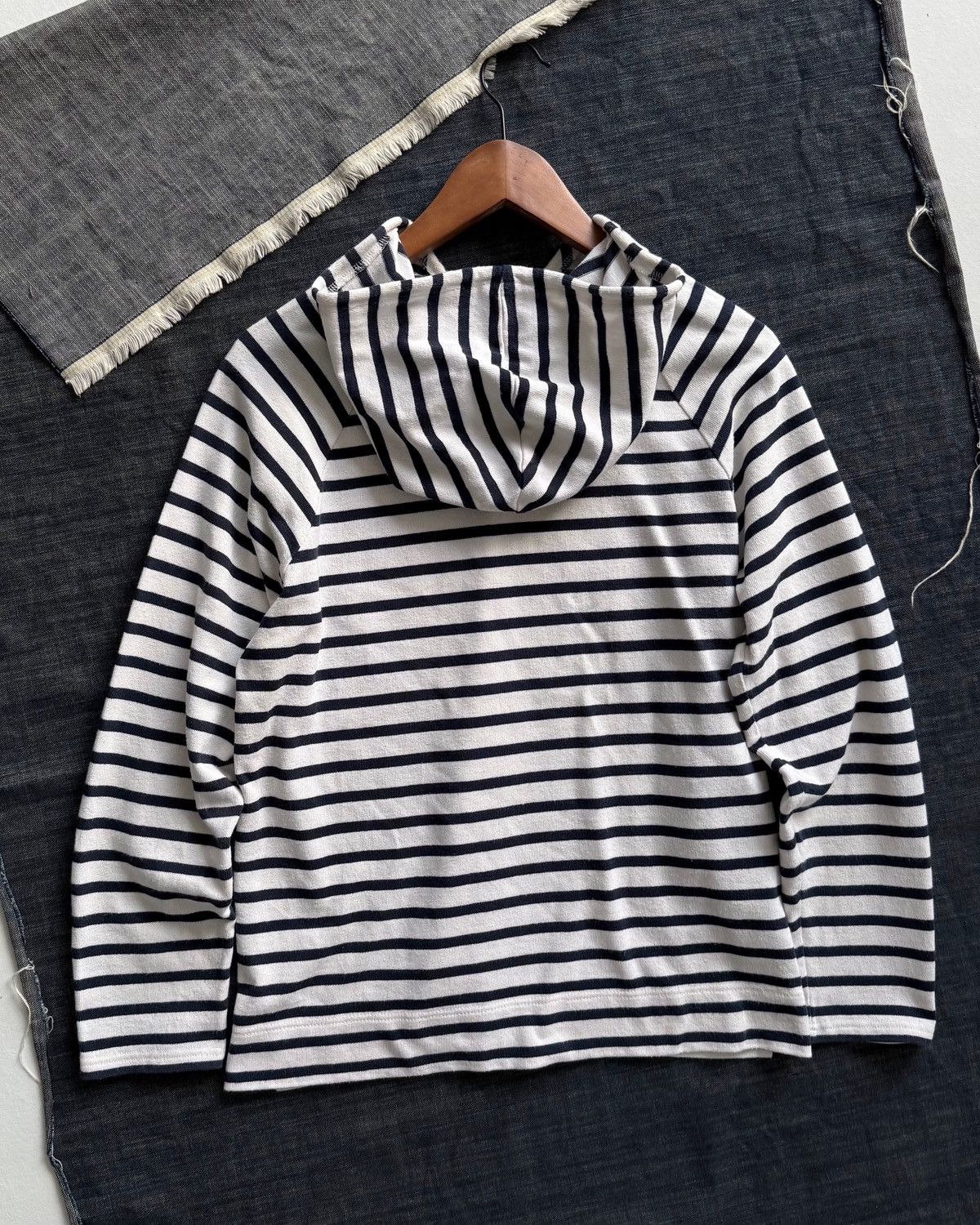 Saint James SAINT JAMES MARINE HOODIE STRIPE SHIRT Size US M / EU 48-50 / 2 - 8 Thumbnail