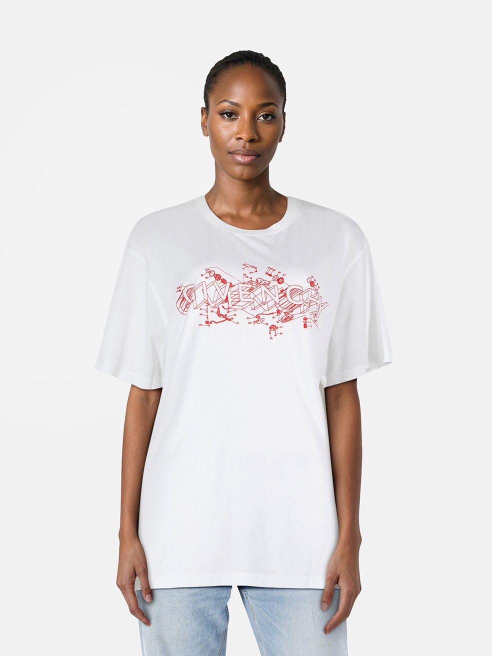 Givenchy White Logo Graphic Print Top Size XL / US 12-14 / IT 48-50 - 1 Thumbnail