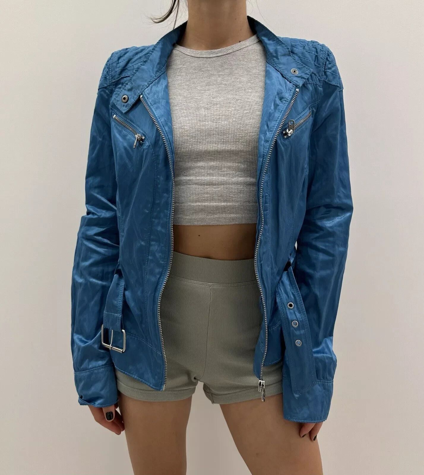 Miss Sixty Vintage 2000s Miss Sixty Y2K Jacket Polyester Metall Fitted Size M / US 6-8 / IT 42-44 - 9 Thumbnail