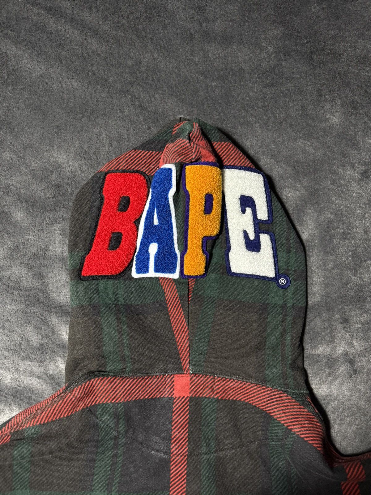 Bape Bape Check 2nd Ape Wide Full Zip Hoodie Size US L / EU 52-54 / 3 - 3 Thumbnail