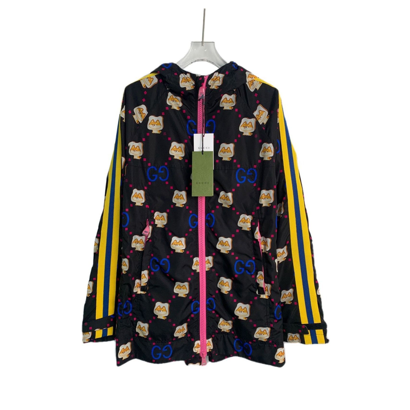 Gucci Gucci Kids Hooded Jacket With Cartoon Dog & GG Print Black Y Size M / US 6-8 / IT 42-44 - 1 Thumbnail