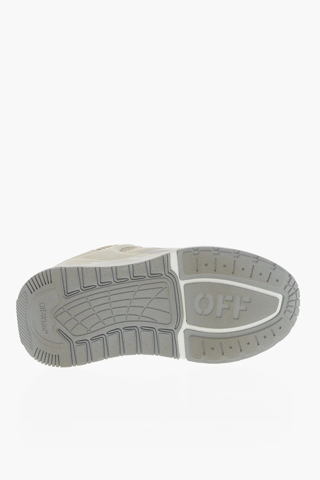 Off-White og1mm0426 Fabric & Suede Low-Top Sneakers in Beige & White Size US 8 / IT 38 - 5 Thumbnail