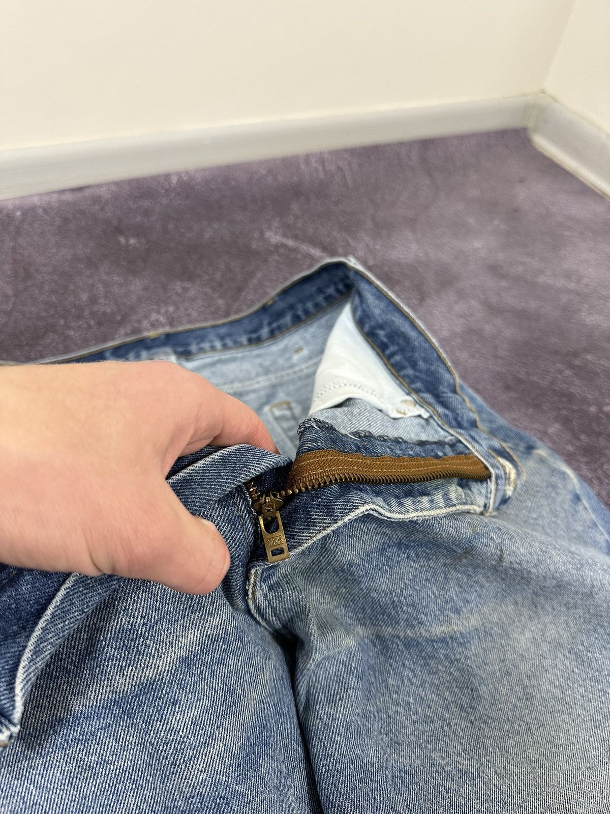 Carhartt Vintage 90s Carhartt USA Relaxed Fit Opium Faded Work Jeans Size US 36 / EU 52 - 13 Thumbnail