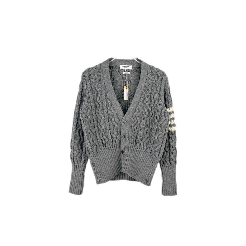 Thom Browne Size 44Light Grey Bold String 4-button Cardigan