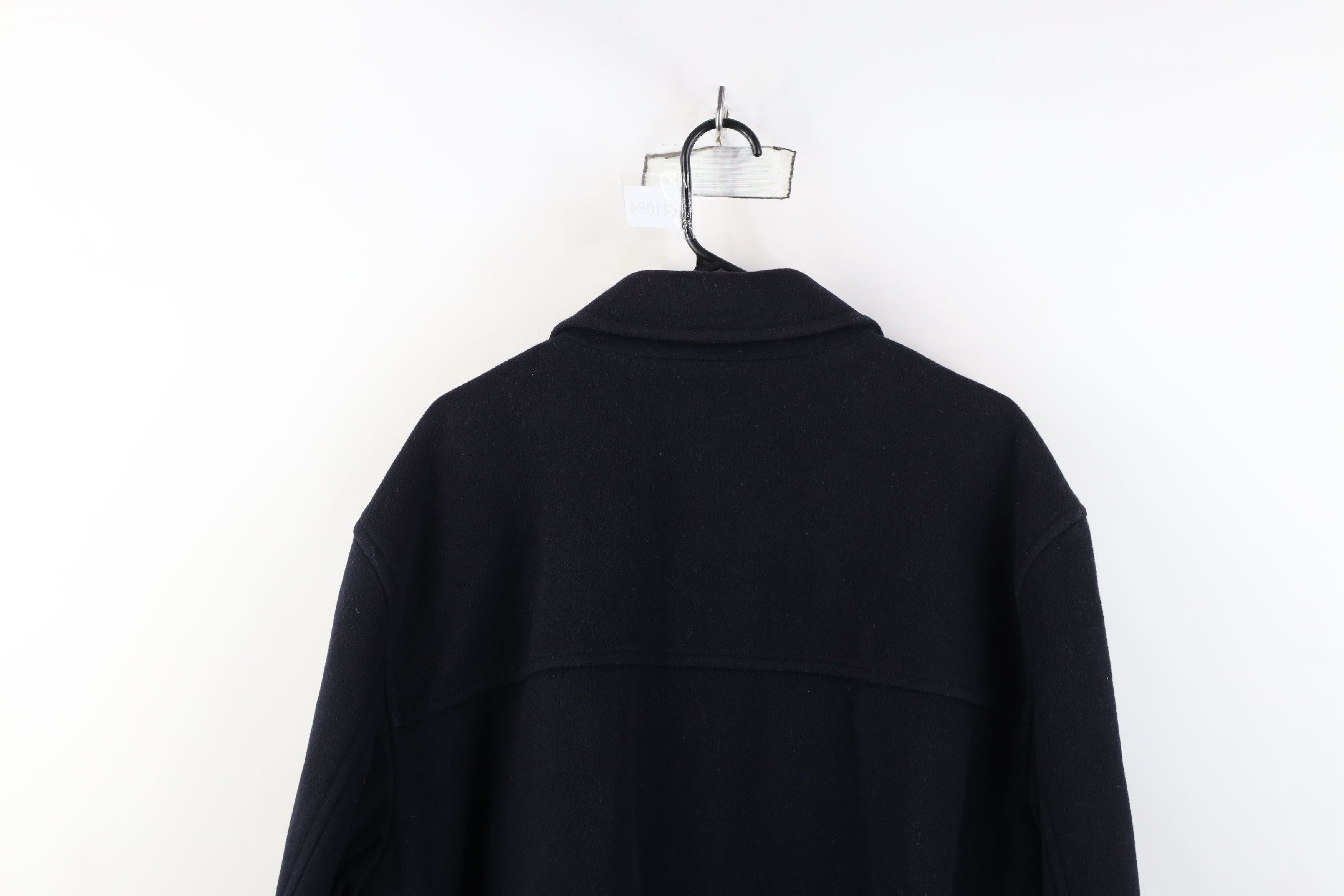 J.Crew Vintage J Crew Quilted Wool Collared Button Jacket Navy Blue Size US XL / EU 56 / 4 - 14 Thumbnail