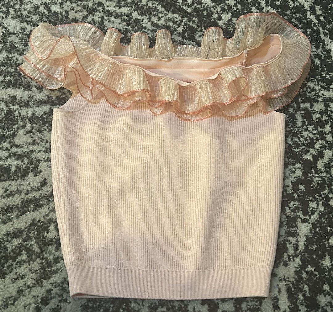 Alexander McQueen Alexander McQueen Tint Pink Off Shoulder Top Size S Size S / US 4 / IT 40 - 1 Thumbnail