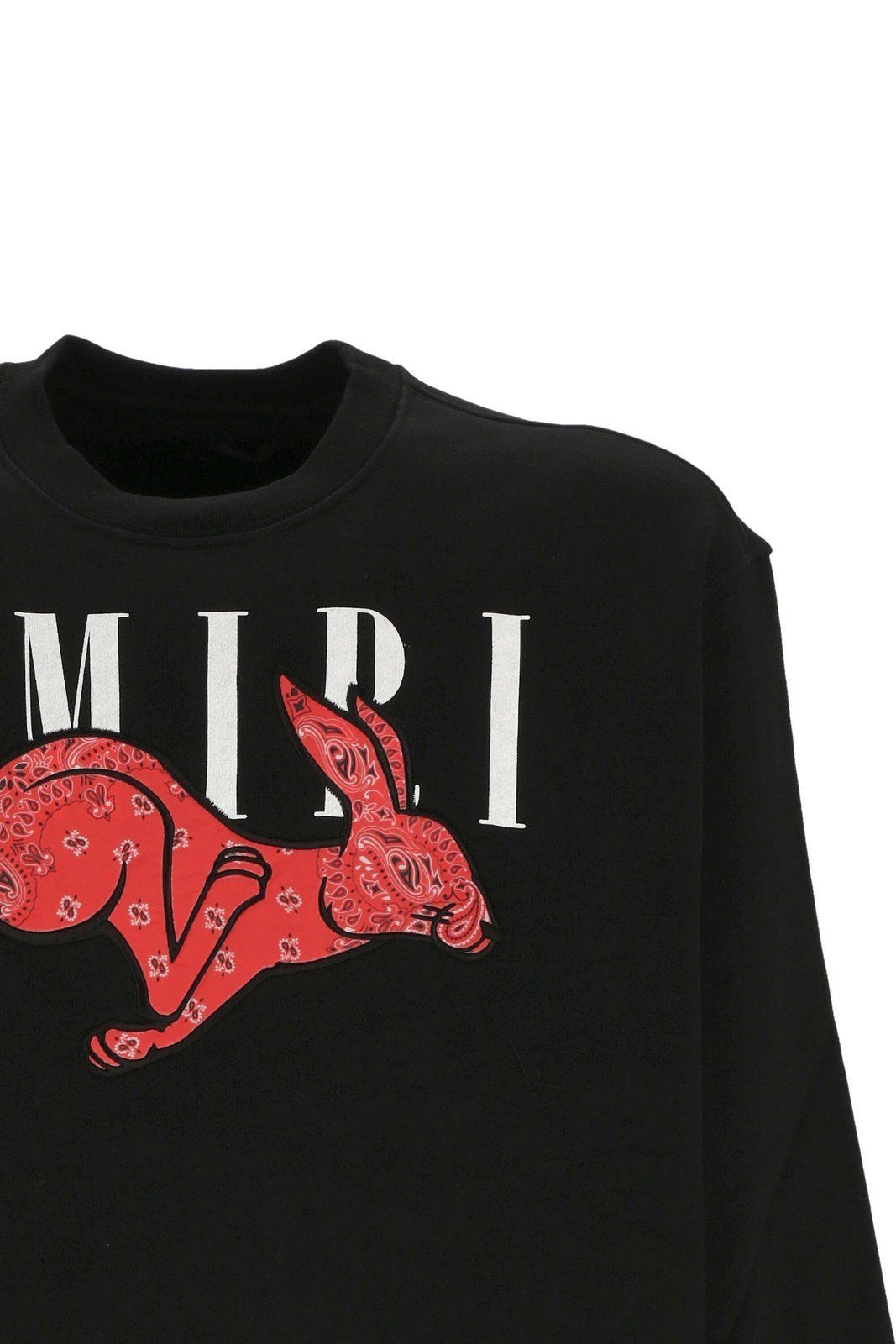 Amiri o1mle0924 Cny Rabbit Logo Crewneck in Black Size US L / EU 52-54 / 3 - 3 Thumbnail