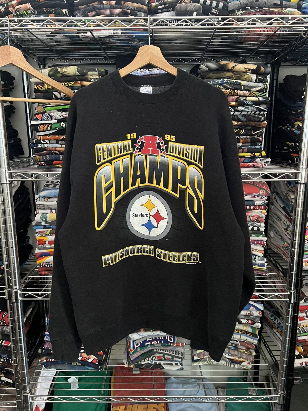 Salem Sportswear 1995 Pittsburgh Steelers NFL Super Bowl Crewneck Size US XL / EU 56 / 4 - 1 Thumbnail