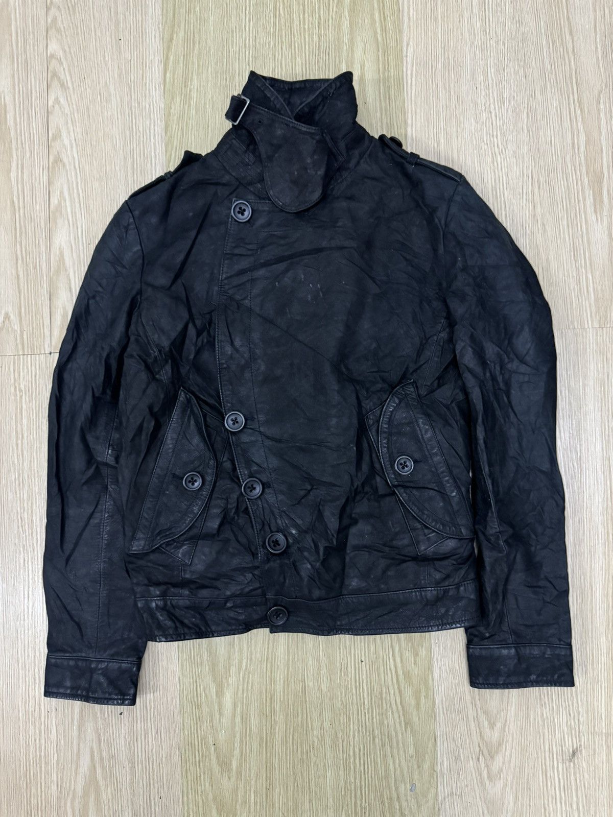 Banana Republic Vintage Banana Republic double collar leather jacket Size US S / EU 44-46 / 1 - 1 Thumbnail
