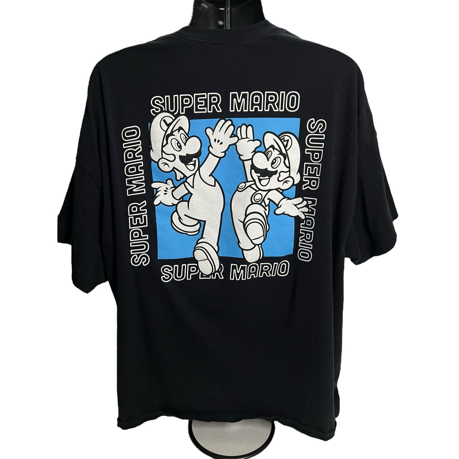 Nintendo Super Mario & Luigi High Five Tee 3XL Black Nintendo T-Shirt Size US XXL / EU 58 / 5 - 2 Thumbnail