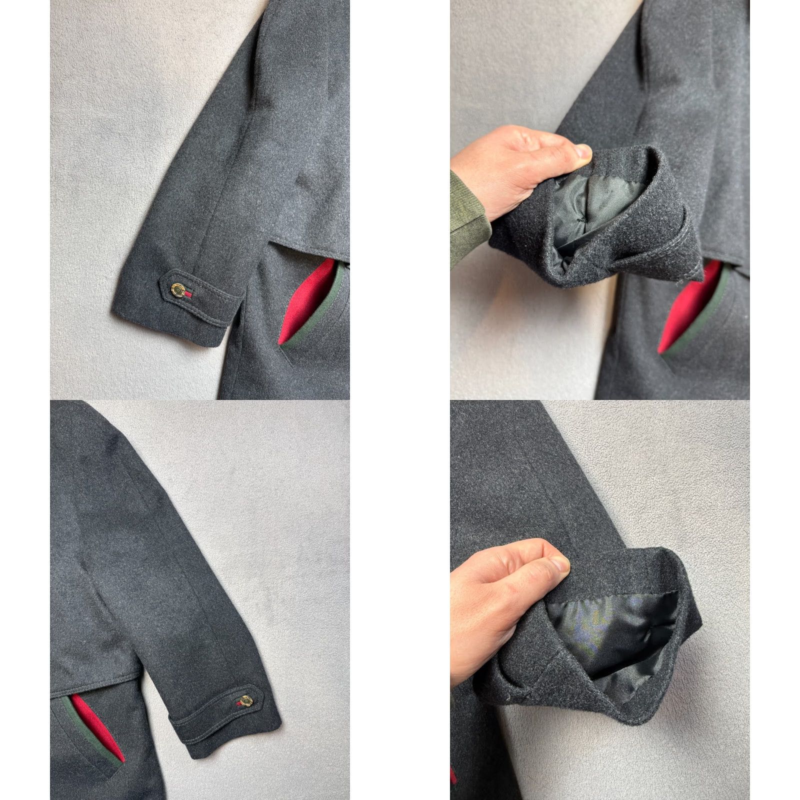 Vintage VINTAGE Loden Coat Womens One Size Dark Gray Wool 44in Size ONE SIZE - 8 Thumbnail