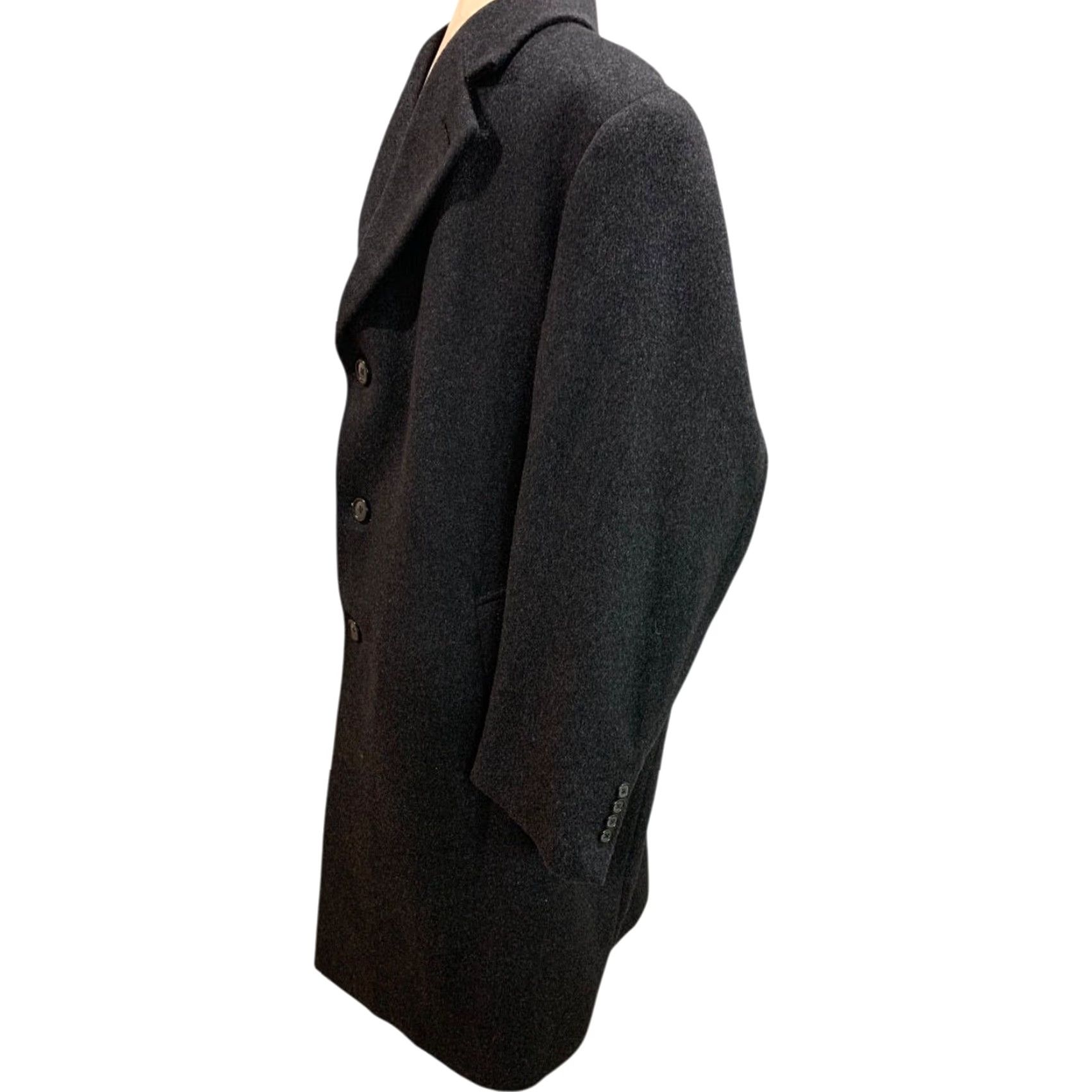 Stafford Stafford Performance Overcoat Coat Mens Wool Blend Charcoal 42S Short Wool Blend 42S Gray 80% wool 20% nylon Mens Medium? Size US 42 / EU 58 - 4 Thumbnail