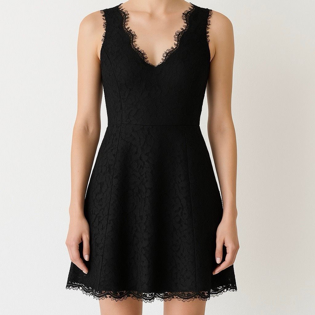 knee length dresses for ladies Simkhai Joy Lace Mini Dress | Black | Size 6 main image 1