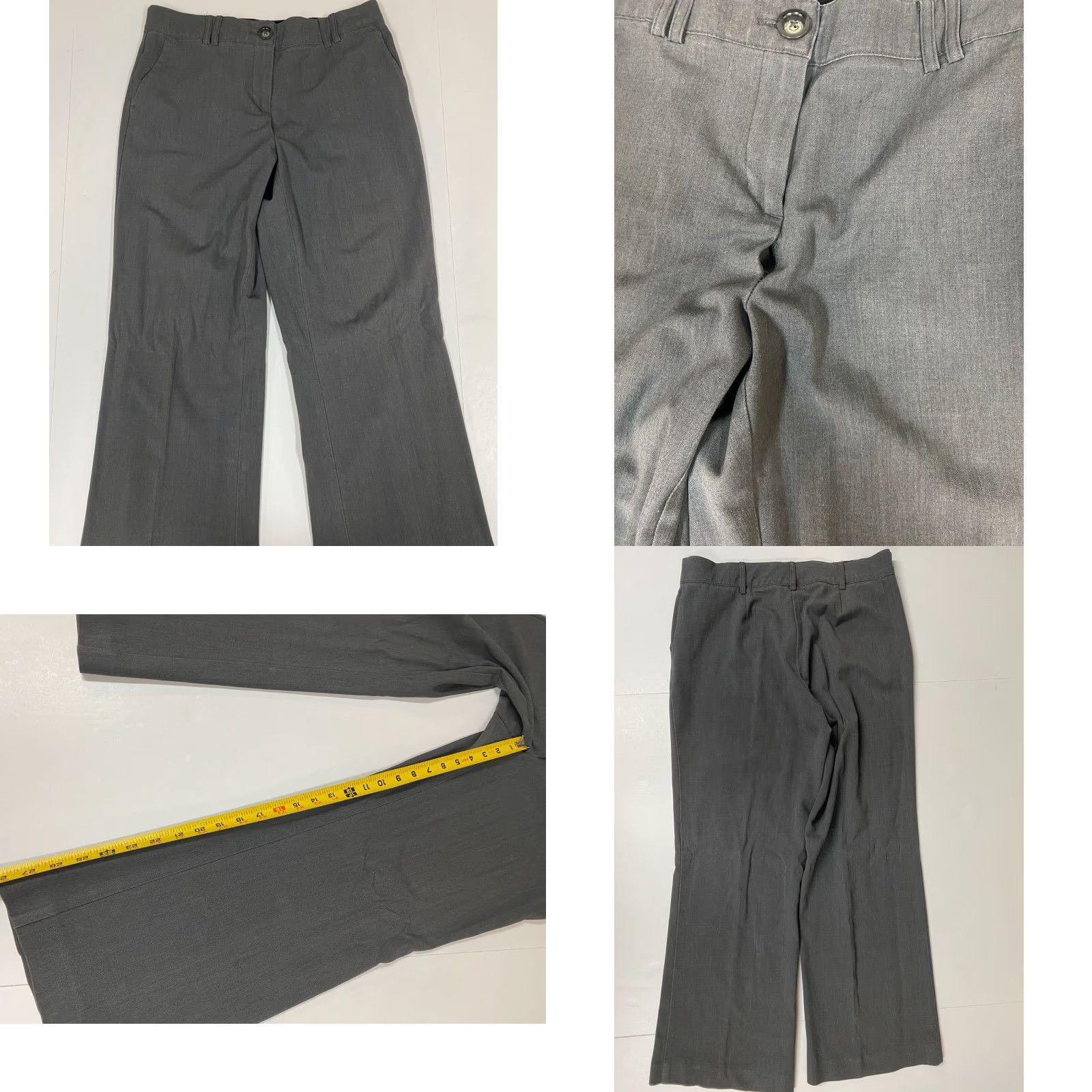 Vintage Counterparts Womens Chino Pants 10P Petites Gray Straight Size 32" / US 10 / IT 46 - 8 Thumbnail